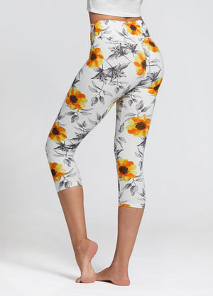 Chloe Ultra Soft 3" High Waist Capri Leggings - Blooming