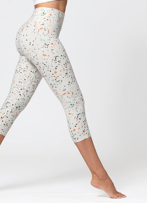 Chloe Ultra Soft 3" High Waist Capri Leggings - Terrazzo