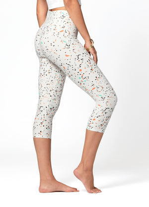 Chloe Ultra Soft 3" High Waist Capri Leggings - Terrazzo