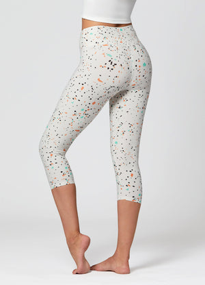 Chloe Ultra Soft 3" High Waist Capri Leggings - Terrazzo