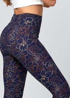 Chloe Ultra Soft 3" High Waist Capri Leggings - Fleur