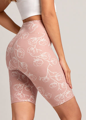 Chloe Ultra Soft 3" High Waist Bike Shorts - Cotton Blossom