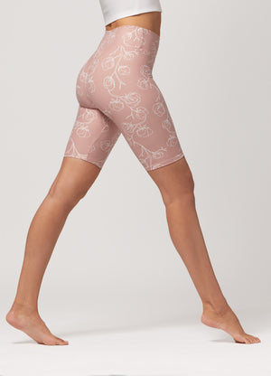 Chloe Ultra Soft 3" High Waist Bike Shorts - Cotton Blossom