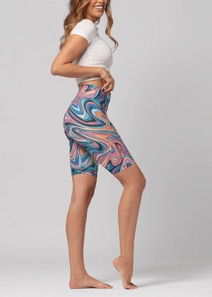 Chloe Ultra Soft 3" High Waist Bike Shorts - Fusion