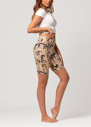Chloe Ultra Soft 3" High Waist Bike Shorts - Moccasin