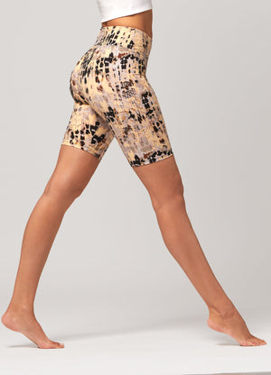 Chloe Ultra Soft 3" High Waist Bike Shorts - Moccasin