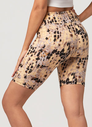 Chloe Ultra Soft 3" High Waist Bike Shorts - Moccasin