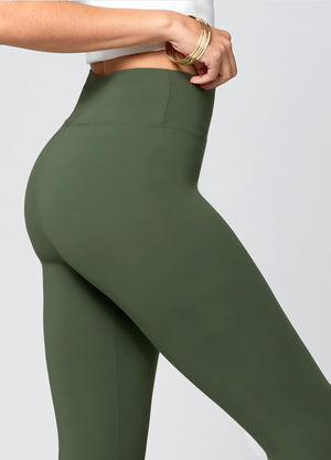 Chloe Ultra Soft 3" High Waist Capri Leggings - Army Green