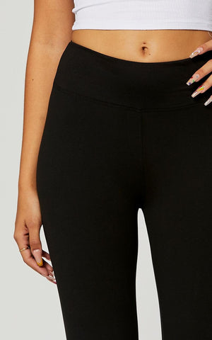 Chloe Ultra Soft 3" High Waist Capri Leggings - Black