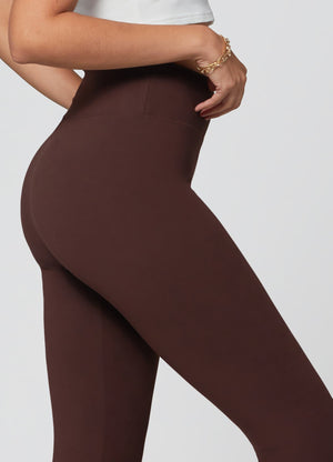 Chloe Ultra Soft 3" High Waist Capri Leggings - Brown