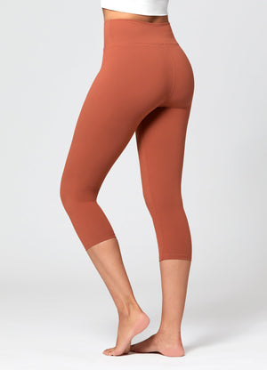 Chloe Ultra Soft 3" High Waist Capri Leggings - Copper