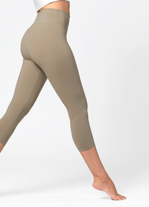 Chloe Ultra Soft 3" High Waist Capri Leggings - Desert