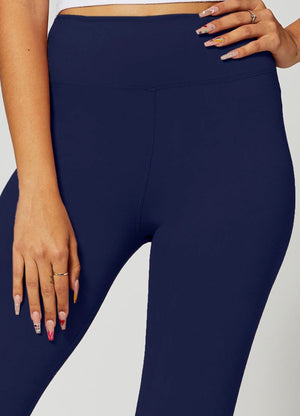 Chloe Ultra Soft 3" High Waist Capri Leggings - Navy Blue