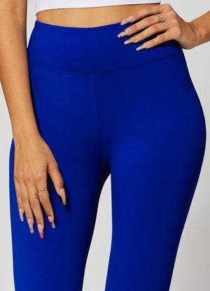 Chloe Ultra Soft 3" High Waist Capri Leggings - Royal Blue