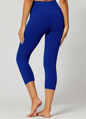 Chloe Ultra Soft 3" High Waist Capri Leggings - Royal Blue