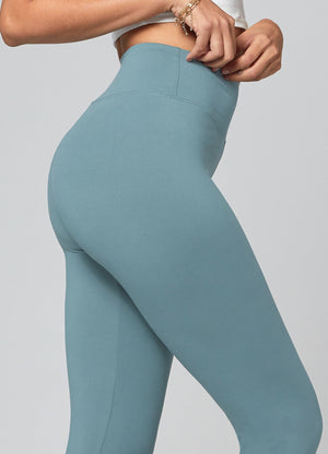 Chloe Ultra Soft 3" High Waist Capri Leggings - Sea Blue