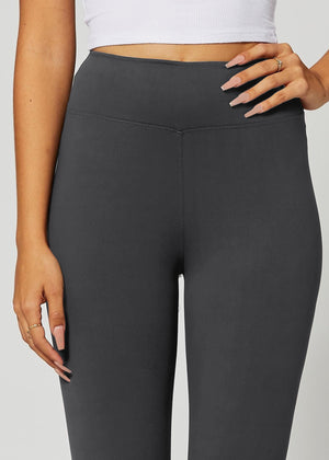 Chloe Ultra Soft 3" High Waist Capri Leggings - Charcoal Grey