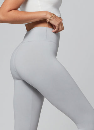 Chloe Ultra Soft 3" High Waist Capri Leggings - Light Grey