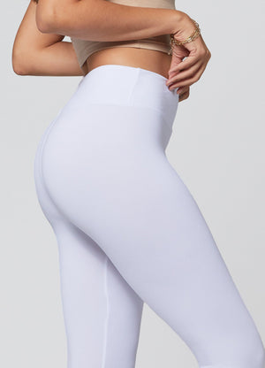 Chloe Ultra Soft 3" High Waist Capri Leggings - Super White