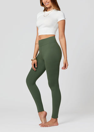 Chloe Ultra Soft 3" High Waist Leggings - Army Green