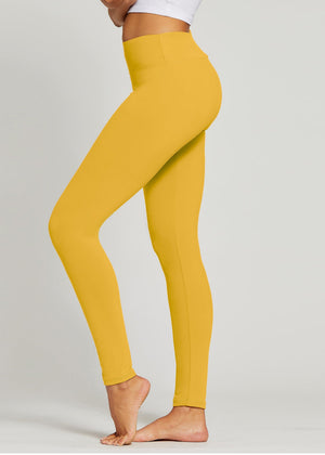 Chloe Ultra Soft 3" High Waist Leggings - Mustard