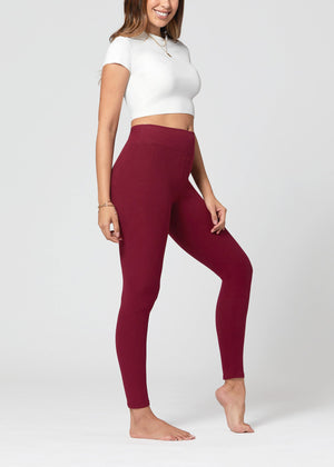 Chloe Ultra Soft 3" High Waist Leggings - Burgundy