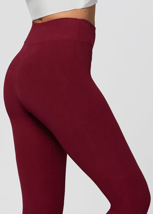 Chloe Ultra Soft 3" High Waist Leggings - Burgundy