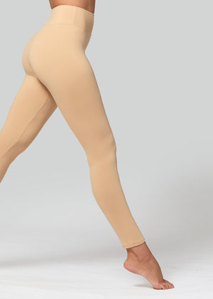 Chloe Ultra Soft 3" High Waist Leggings - Nude Beige
