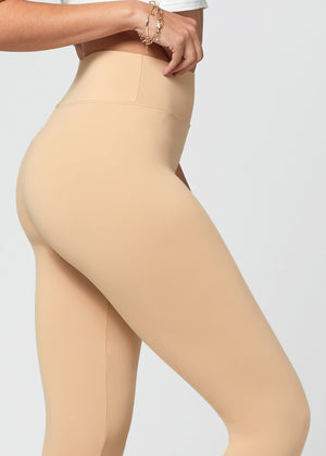 Chloe Ultra Soft 3" High Waist Leggings - Nude Beige