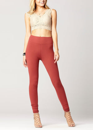Chloe Ultra Soft 3" High Waist Leggings - Marsala
