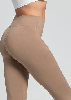 Chloe Ultra Soft 3" High Waist Leggings - Mocha Tan