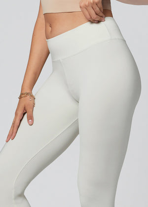 Chloe Ultra Soft 3" High Waist Leggings - Off White