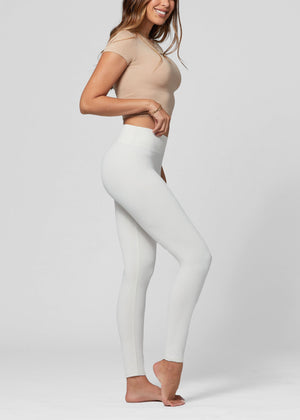 Chloe Ultra Soft 3" High Waist Leggings - Off White