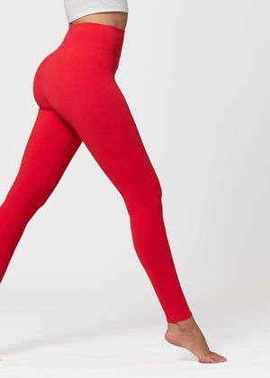 Chloe Ultra Soft 3" High Waist Leggings - Red