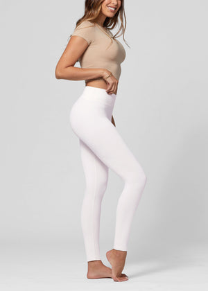 Chloe Ultra Soft 3" High Waist Leggings - Super White