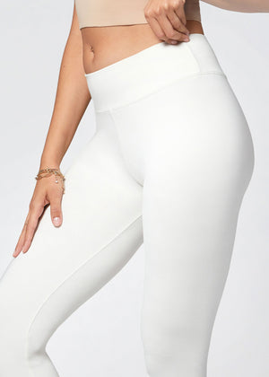 Chloe Ultra Soft 3" High Waist Leggings - Super White