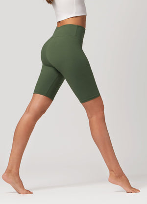 Chloe Ultra Soft 3" High Waist Bike Shorts - Army Green