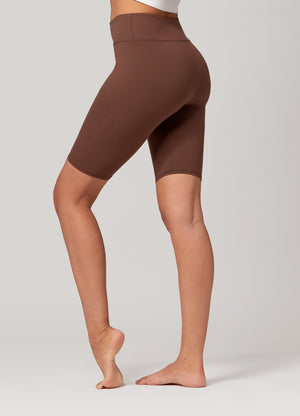 Chloe Ultra Soft 3" High Waist Bike Shorts - Brown