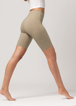 Chloe Ultra Soft 3" High Waist Bike Shorts - Desert