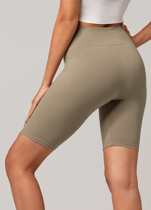 Chloe Ultra Soft 3" High Waist Bike Shorts - Desert