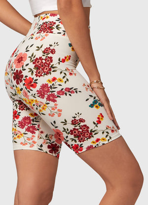 Chloe Ultra Soft 3" High Waist Bike Shorts - Garden Party