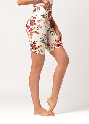 Chloe Ultra Soft 3" High Waist Bike Shorts - Garden Party
