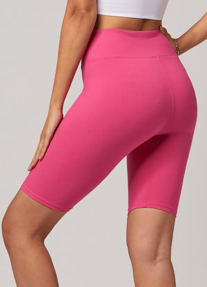 Chloe Ultra Soft 3" High Waist Bike Shorts - Fuchsia Pink