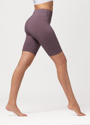 Chloe Ultra Soft 3" High Waist Bike Shorts - Vintage Violet