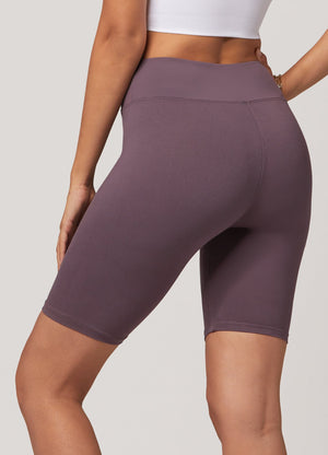 Chloe Ultra Soft 3" High Waist Bike Shorts - Vintage Violet