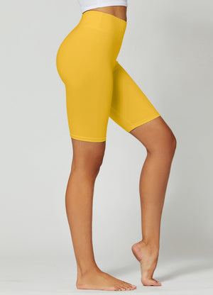 Chloe Ultra Soft 3" High Waist Bike Shorts - Mustard