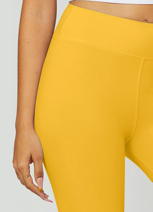Chloe Ultra Soft 3" High Waist Bike Shorts - Mustard