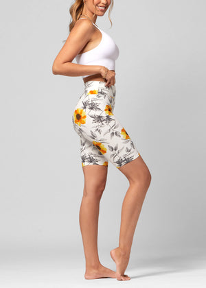 Chloe Ultra Soft 3" High Waist Bike Shorts - Blooming