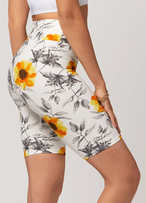 Chloe Ultra Soft 3" High Waist Bike Shorts - Blooming