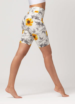 Chloe Ultra Soft 3" High Waist Bike Shorts - Blooming